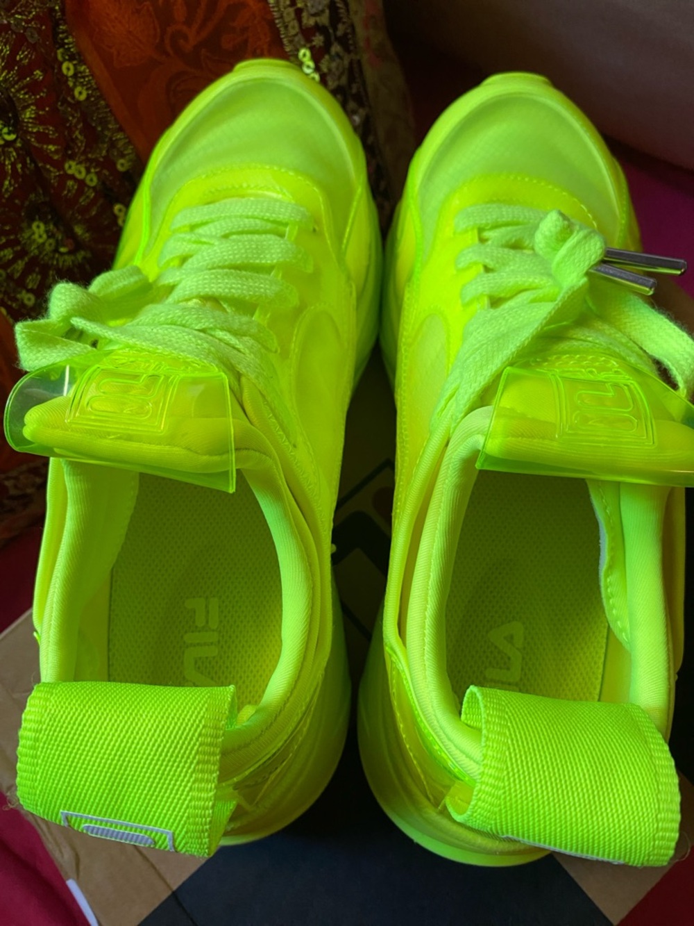 Neon Green Sneakers by Fila - Picture 3 of 6
